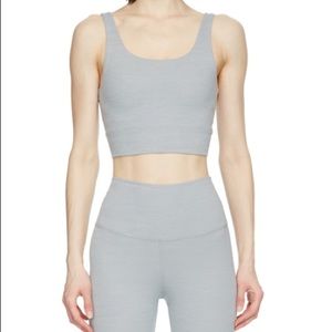 Grey Nike yoga crop top